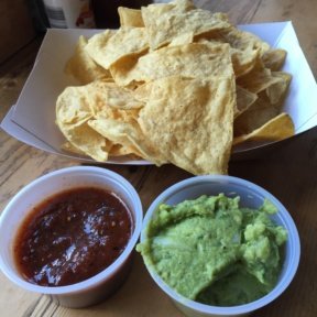 Gluten-free chips and guacamole from Oaxaca Taqueria